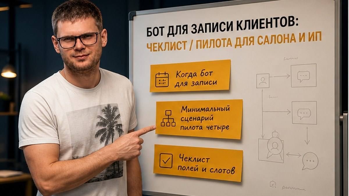 Бот для записи клиентов: чеклист пилота для салона и ИП