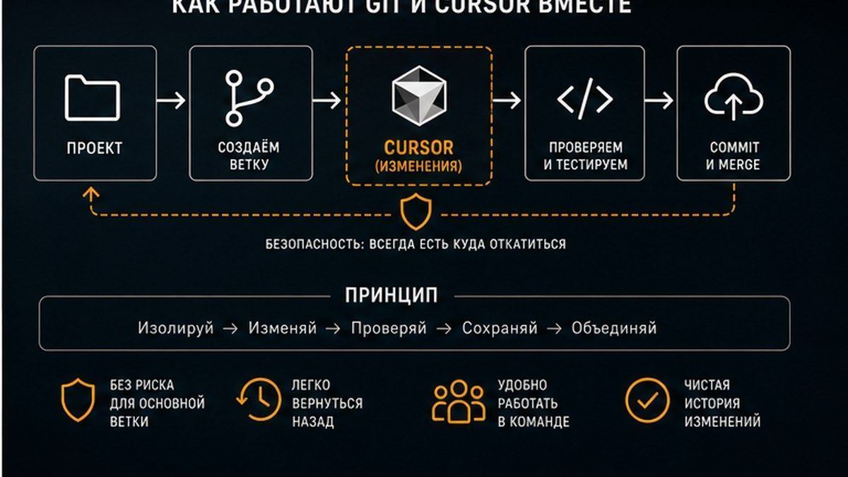 Схема: git новая ветка для задачи агента в CRM, боте или на сайте