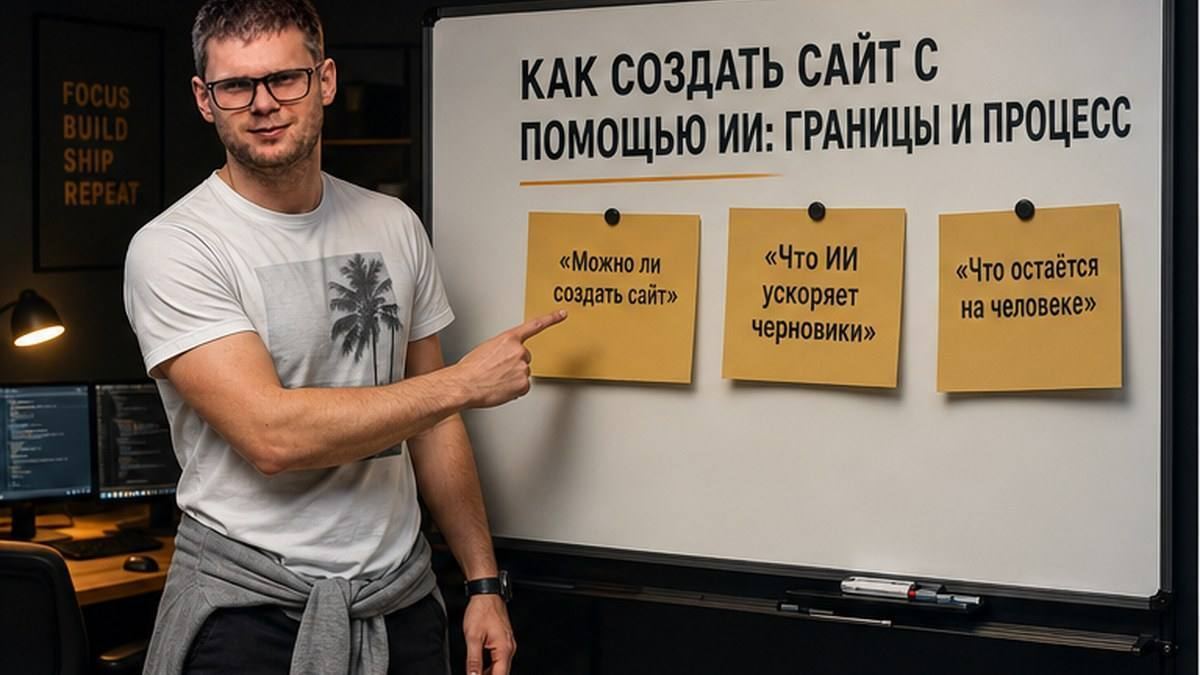 Как создать сайт с помощью ИИ: границы и процесс