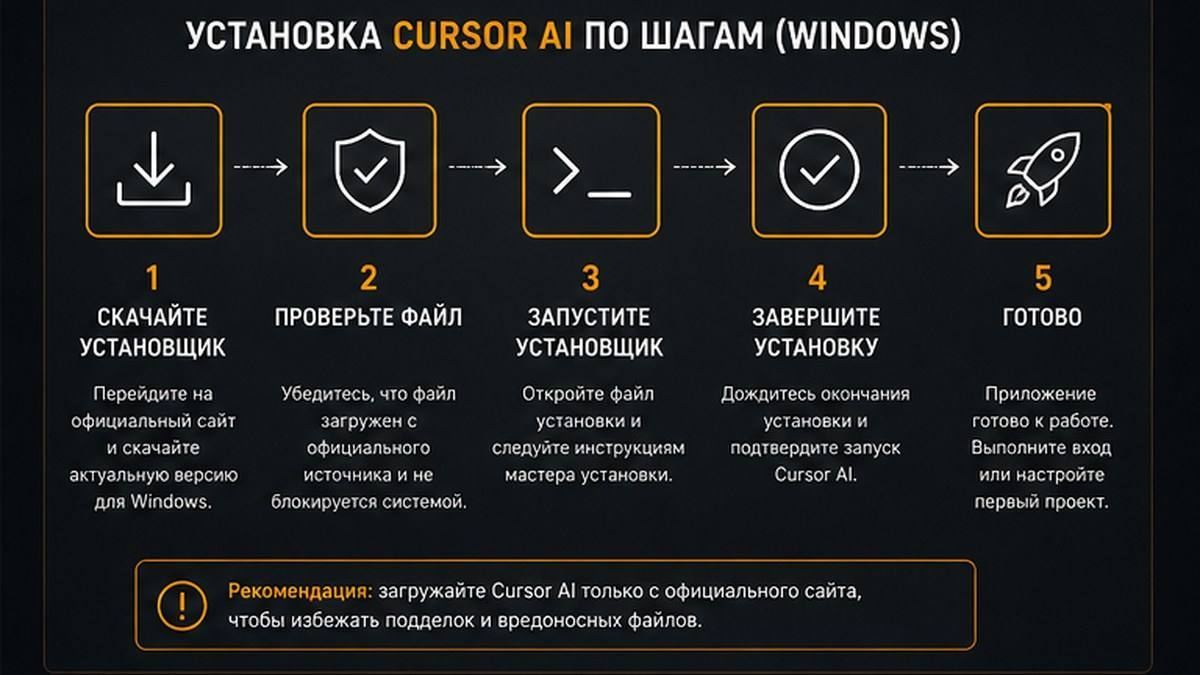 Официальная страница загрузки Cursor