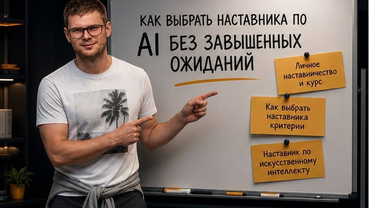 Пётр с чеклистом критериев выбора наставника по AI и границами формата без маркетинговых обещаний