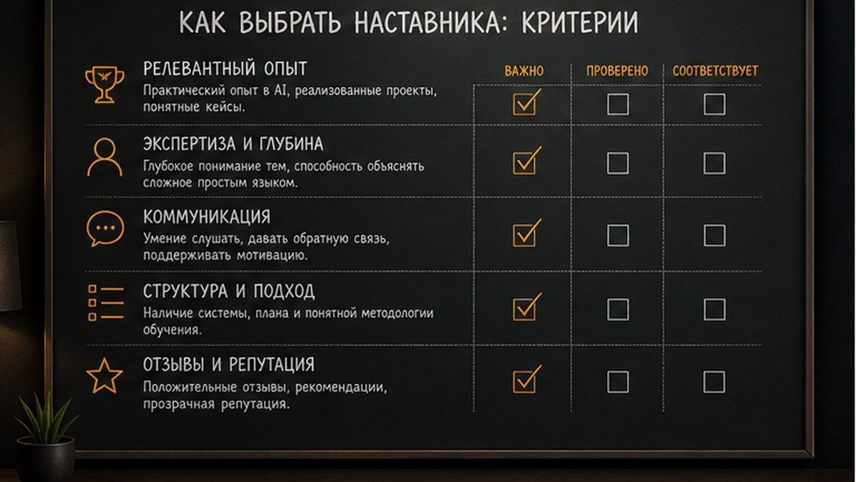 Сравнение критериев: релевантность задачи, формат обратной связи и границы до оплаты
