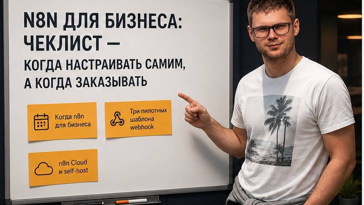 n8n для бизнеса: чеклист — когда настраивать самим, а когда заказывать